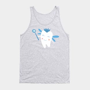 Tooth Fairy on Blue Tank Top